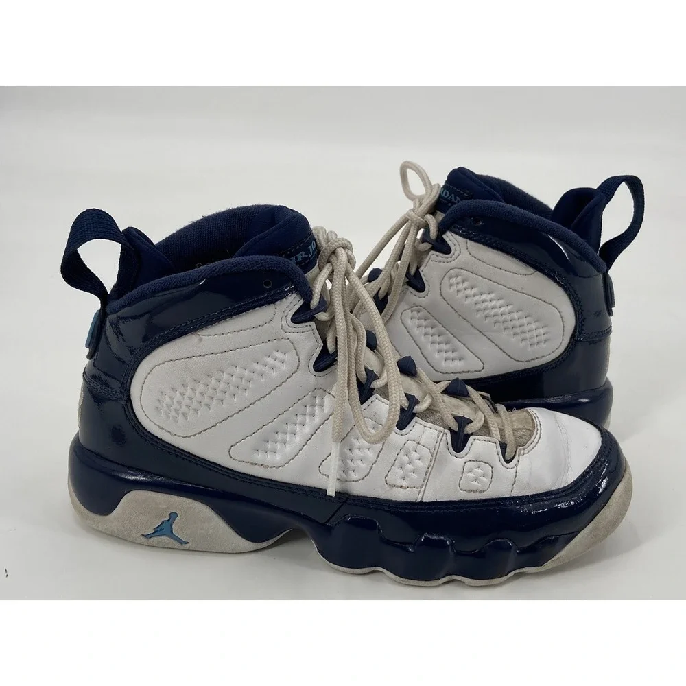 Air Jordan 9 Retro GS‎ White/Blue Size 4Y 302359-145